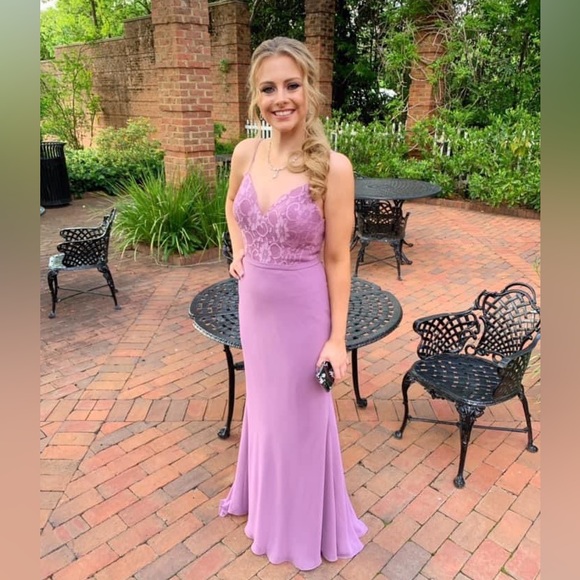 Azazie Dresses & Skirts - AZAZIE Wisteria Lace Chiffon Bridesmaids Dress Size 4